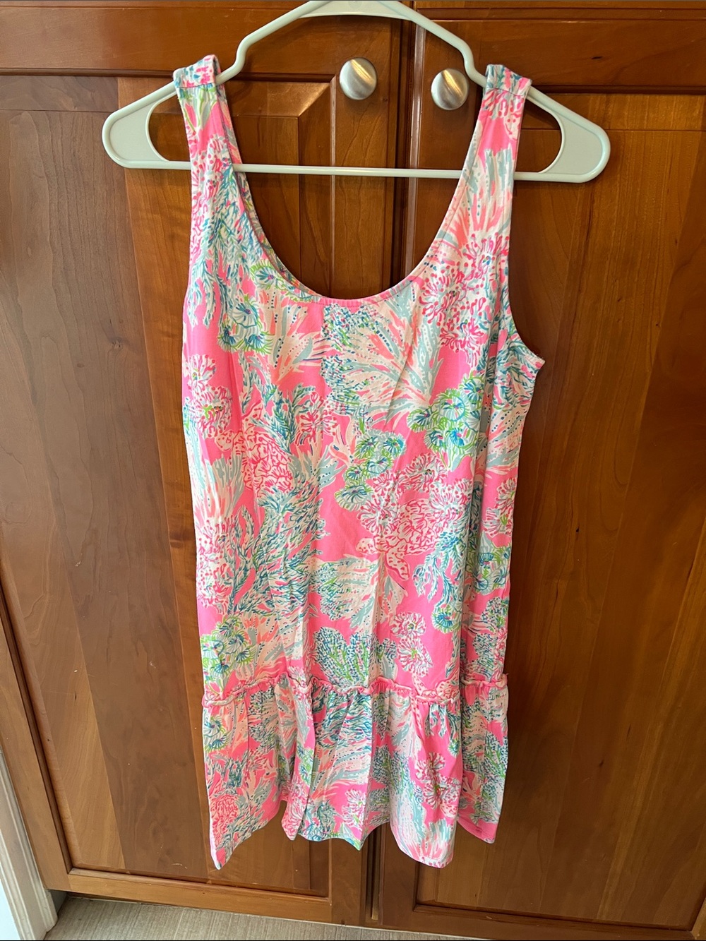 Lilly Pulitzer Pink Tropical Print Sleeveless Mini Dress
